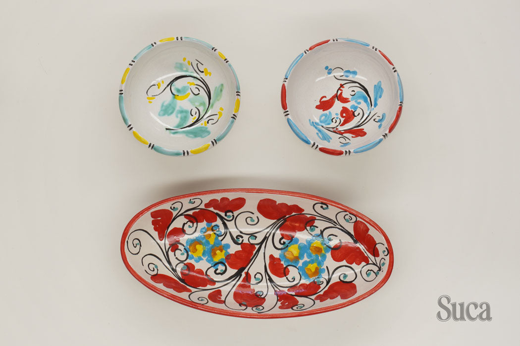 Sciacca Rosso – Conjunto com  3 bolws de aperitivo