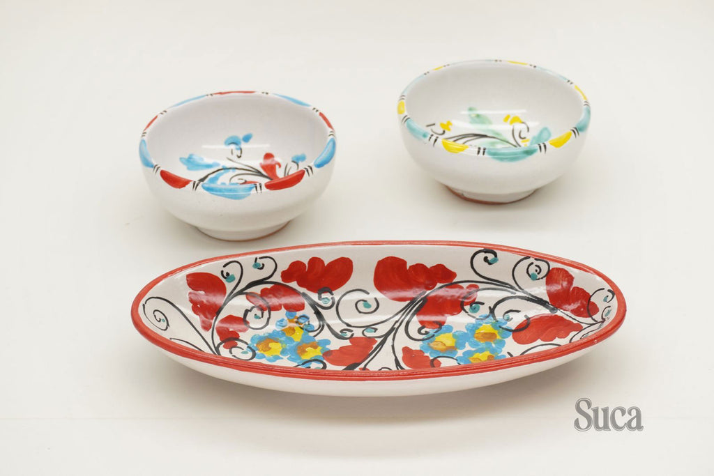 Sciacca Rosso – Conjunto com  3 bolws de aperitivo